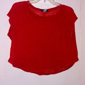 Sheer Loose Fit Cropped Tee